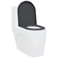 Quick Release Toilet Seat with Soft Close Duroplast Anthracite