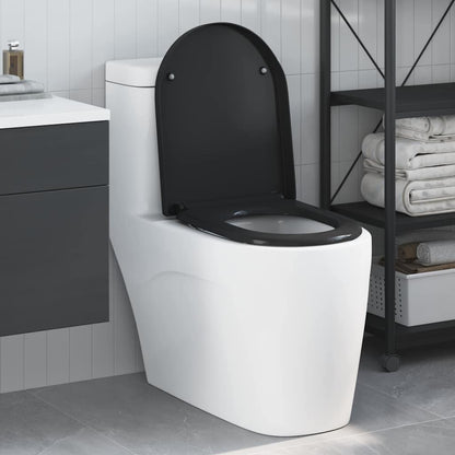Quick Release Toilet Seat with Soft Close Duroplast Black