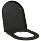 Quick Release Toilet Seat with Soft Close Duroplast Black