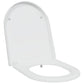 Quick Release Toilet Seat with Soft Close Duroplast White