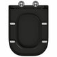 Quick Release Toilet Seat with Soft Close Duroplast Black