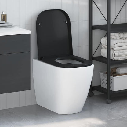Quick Release Toilet Seat with Soft Close Duroplast Black
