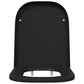 Quick Release Toilet Seat with Soft Close Duroplast Black