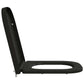 Quick Release Toilet Seat with Soft Close Duroplast Black