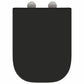 Quick Release Toilet Seat with Soft Close Duroplast Black