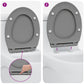 Quick Release Toilet Seat with Soft Close Duroplast Grey