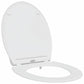 Quick Release Toilet Seat with Soft Close Duroplast White