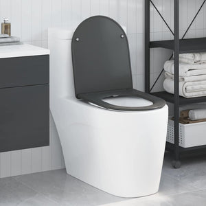 Toilet Seat Anthracite Duroplast 17.3 x 14.2 x 1.3 in