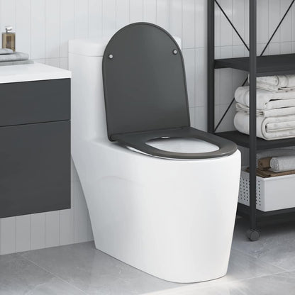 Toilet Seat Anthracite Duroplast 17.3 x 14.2 x 1.3 in