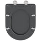 Toilet Seat Anthracite Duroplast 17.3 x 14.2 x 1.3 in