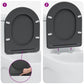 Toilet Seat Anthracite Duroplast 17.3 x 14.2 x 1.3 in