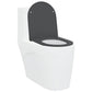 Toilet Seat Anthracite Duroplast 17.3 x 14.2 x 1.3 in