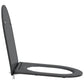 Toilet Seat Anthracite Duroplast 17.3 x 14.2 x 1.3 in
