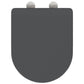 Toilet Seat Anthracite Duroplast 17.3 x 14.2 x 1.3 in