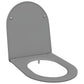 Toilet Seat Grey Plastic 17.3 x 14.2 x 1.3 in Durable