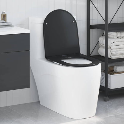 Quick Release Toilet Seat with Soft Close - Duroplast, Black