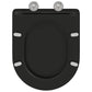 Quick Release Toilet Seat with Soft Close - Duroplast, Black