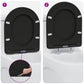 Quick Release Toilet Seat with Soft Close - Duroplast, Black