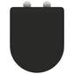 Quick Release Toilet Seat with Soft Close - Duroplast, Black