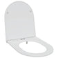 White Plastic Standard Smooth-Closing Toilet Seat Other