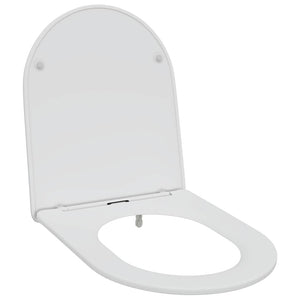 White Plastic Standard Smooth-Closing Toilet Seat Other
