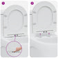 White Plastic Standard Smooth-Closing Toilet Seat Other