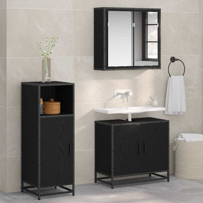 Bathroom Cabinet Black oak 35 x 37.5 x 100 cm Engineered wood