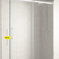Corner Shower Glass Sliding Door - Chrome