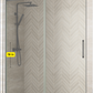 Standard Shower Sliding Glass Door - Black