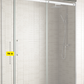 Corner Shower Glass Sliding Door - Chrome