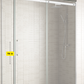 Corner Shower Glass Sliding Door - Chrome