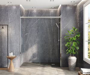 Standard Shower Sliding Glass Door - Chrome