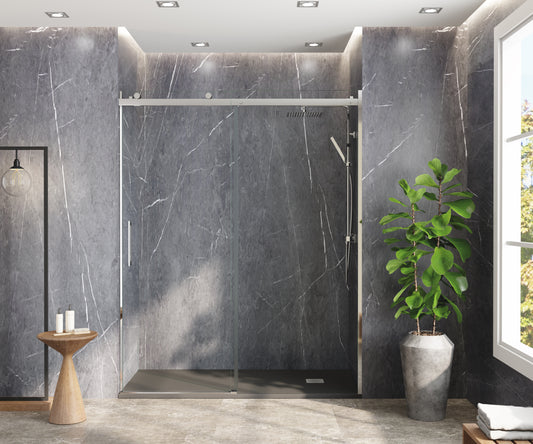 Standard Shower Sliding Glass Door - Chrome