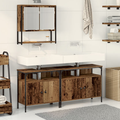 Bathroom Sink Cabinet Set of 3 Old Wood Solid Reclaimed Wood