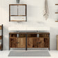 Bathroom Sink Cabinet Set of 3 Old Wood Solid Reclaimed Wood
