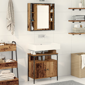 2 Piece Bathroom Furniture Set Old Wood Engineered Wood