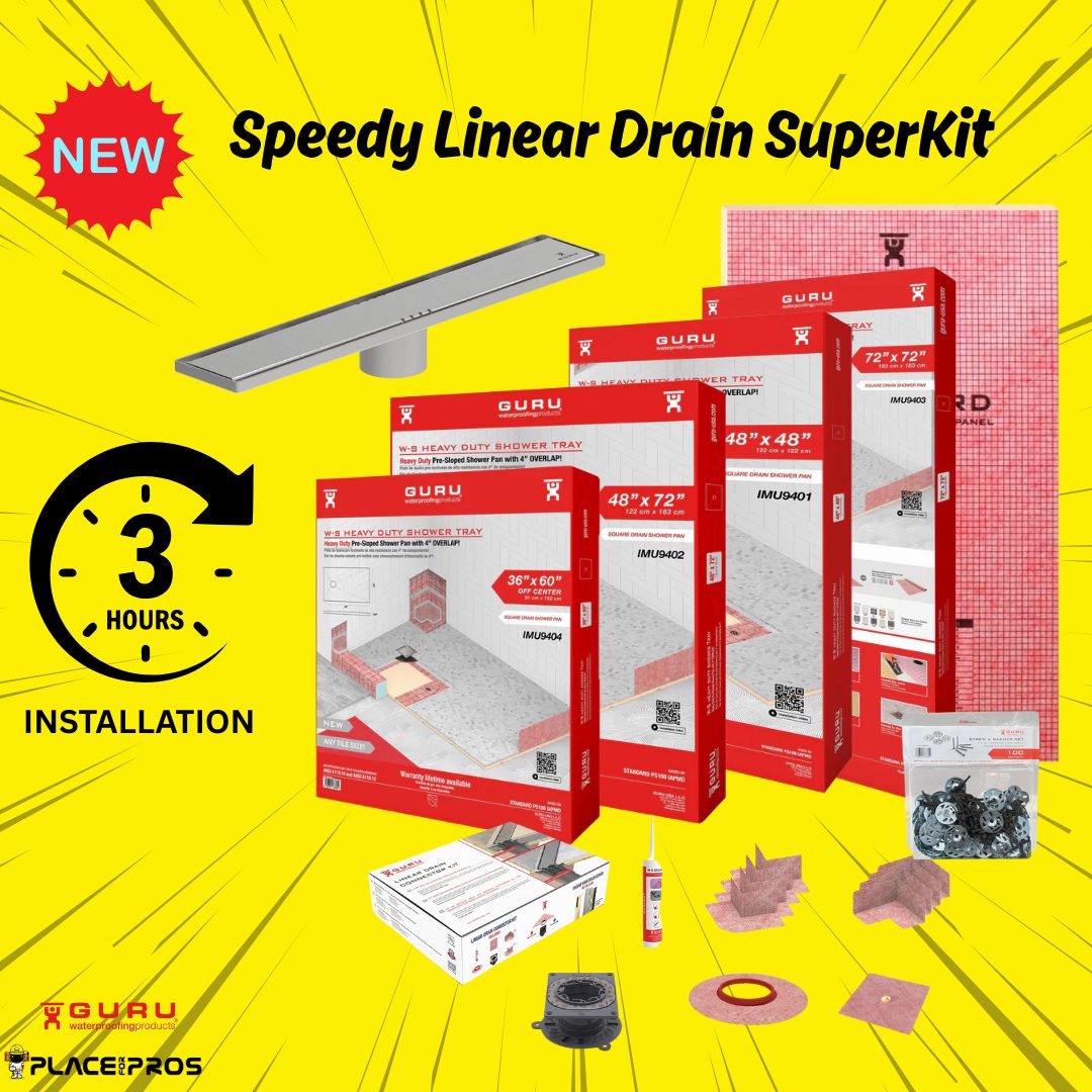 GURU Speedy Superkit for Linear Drains