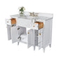 Adeline Bathroom Vanity with Farmhouse Sink and Carrara White Marble Top Cabinet Set
