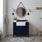Adeline Bathroom Vanity with Farmhouse Sink and Carrara White Marble Top Cabinet Set
