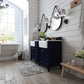 Adeline Bathroom Vanity with Farmhouse Sink and Carrara White Marble Top Cabinet Set