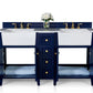 Adeline Bathroom Vanity with Farmhouse Sink and Carrara White Marble Top Cabinet Set