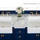 Adeline Bathroom Vanity with Farmhouse Sink and Carrara White Marble Top Cabinet Set