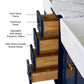 Adeline Bathroom Vanity with Farmhouse Sink and Carrara White Marble Top Cabinet Set