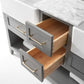 Hayley Bathroom Vanity with Sink and Carrara White Marble Top Cabinet Set