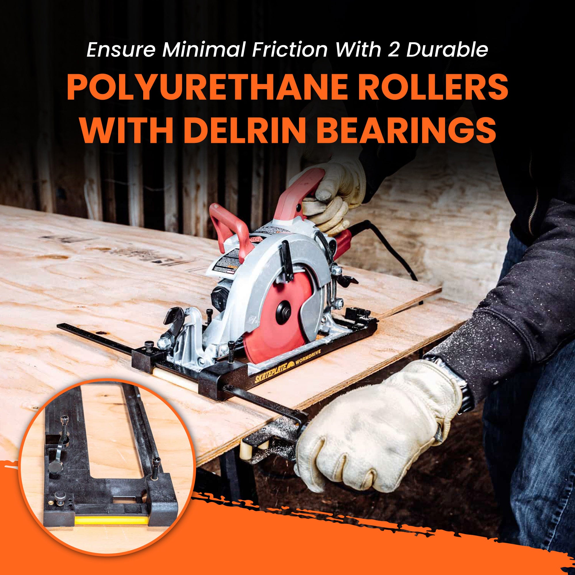 SKATEPLATE® WORMDRIVE SKATEGUIDE® COMBO – FOR LEFT BLADE CIRCULAR SA